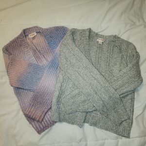 Buy 3, Get For $4 - Cat & Jack Girls Sweater Bundle - Size 8 (M)
